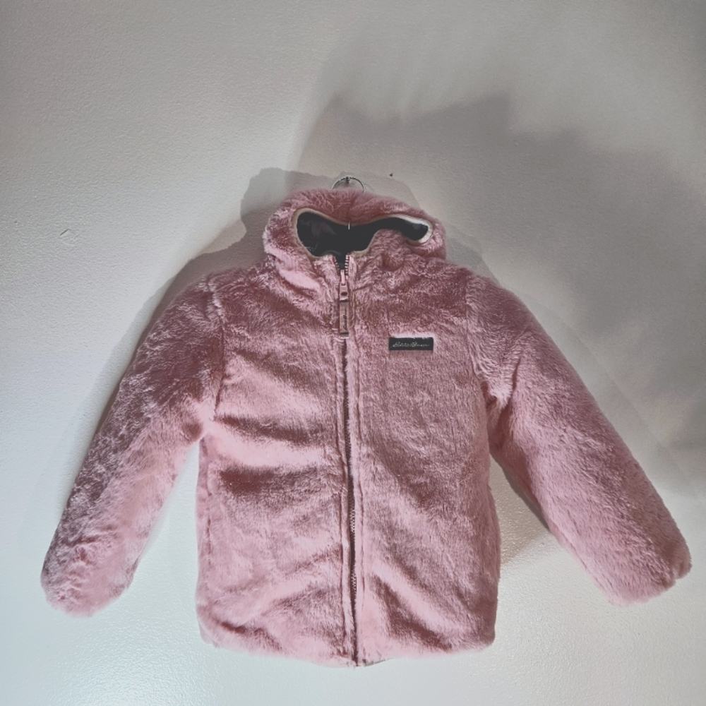 Eddie Bauer Reversible Faux Fur Coat, Size 5-6